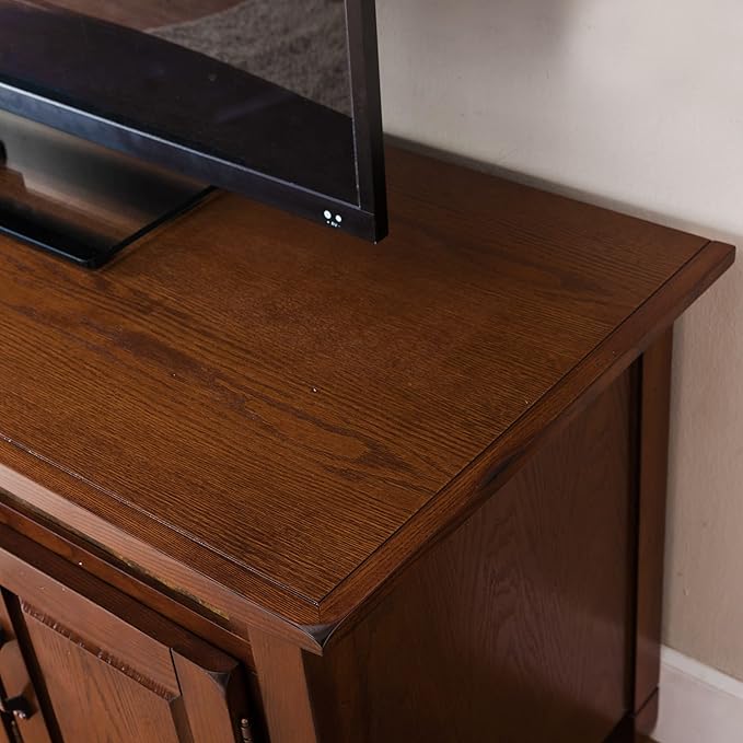 Leick Home 89360 Rustic Oak TV Stand - Image 9
