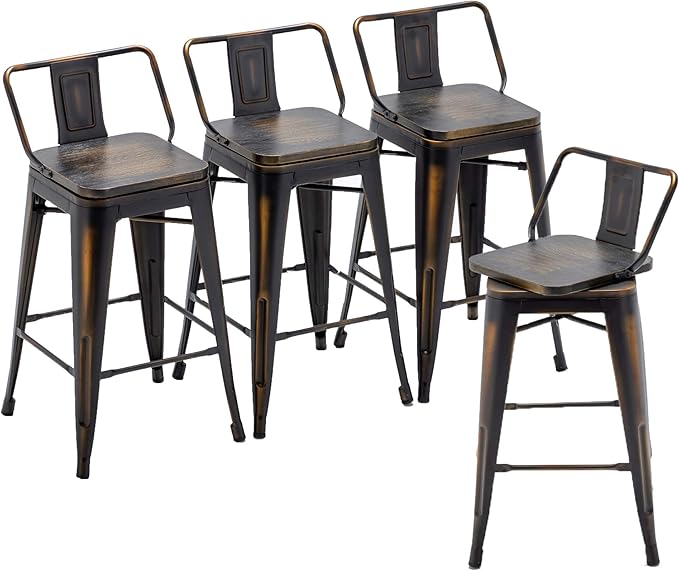 30 Inch Swivel Bar Stools Set of 4 by ALISH