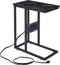 VECELO C Shaped End Side Table by VECELO