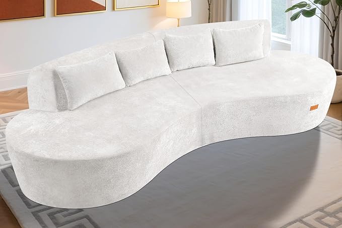 Homguava 104'' Modular Sectional Sofa, Curved Modern Sofa - Image 3