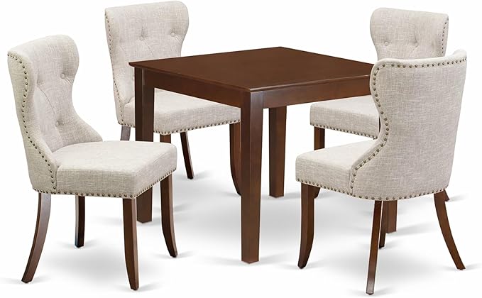 East West Furniture OXSI5-MAH-35 5 Piece Kitchen Table & Chairs Set Includes a by EastWestFurniture