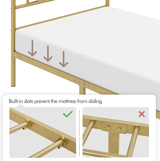 Yaheetech Twin Metal Bed Frame, Platform Bed Frame, Mattress Foundation - Image 9