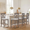 Upholstered Counter Height Bar Stools Set of 4, Modern Kitchen Island Barstools by COLAMYINC