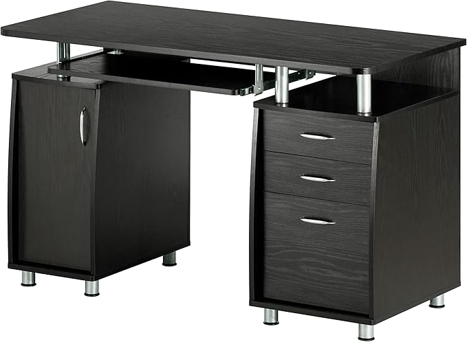 Techni Mobili 47.25" Ergonomic Computer Drawers & File Cabinet - Image 5
