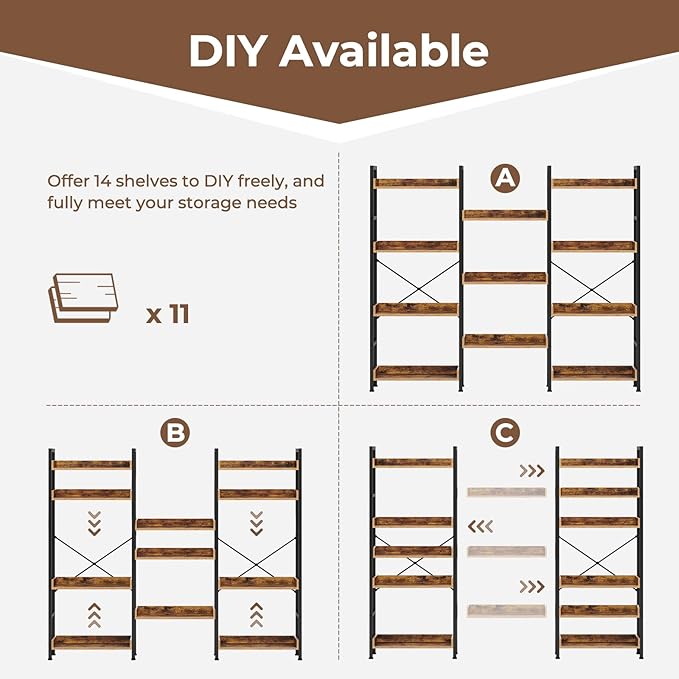 Rolanstar Bookshelf 4 Tiers - Image 8
