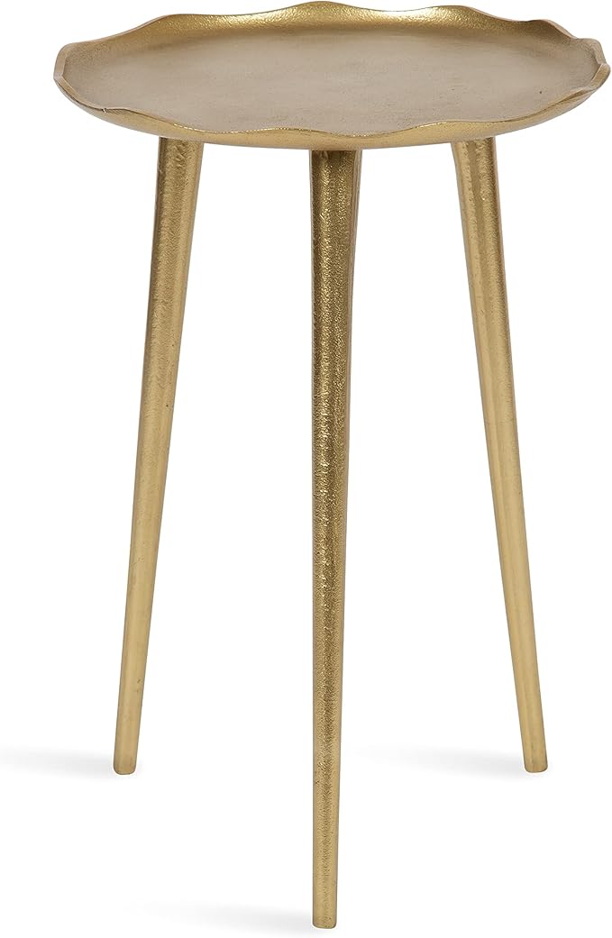 Kate and Laurel Alessia Modern Round Metal Side Table; 15 x 15 x 22; Gold; - Image 4