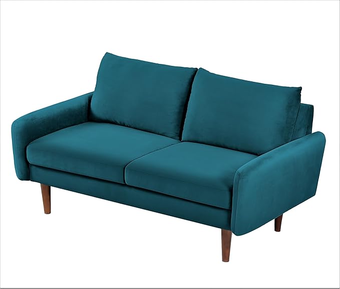 Container Furniture Direct Kent Velvet Loveseat Sofa - Image 4