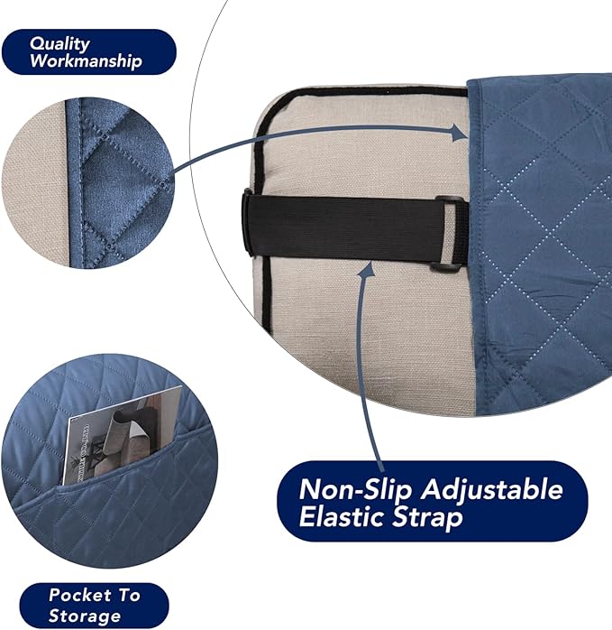 PureFit Reversible Sofa Cover Water Resistant Loveseat Couch Cover, Machine - Image 3