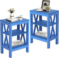 VECELO Modern Nightstands X-Design Side End Table Night Stand by VECELO