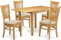 East West Furniture NDVA5-OAK-C 5 Piece Kitchen Table & Chairs Set Includes a by EastWestFurniture