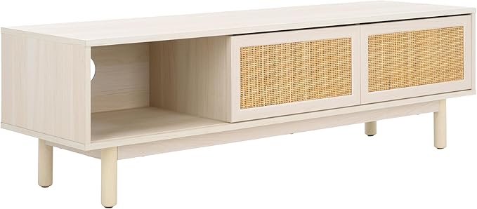 SAFAVIEH Aino TV Stand for up to 60" Flatscreen – Bleached White & Natural - Image 6
