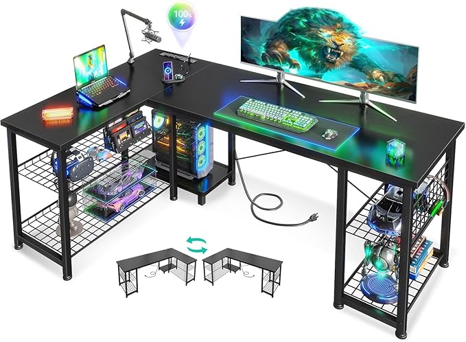 Casaottima 51 Inch L Shaped Gaming Desk by Casaottima