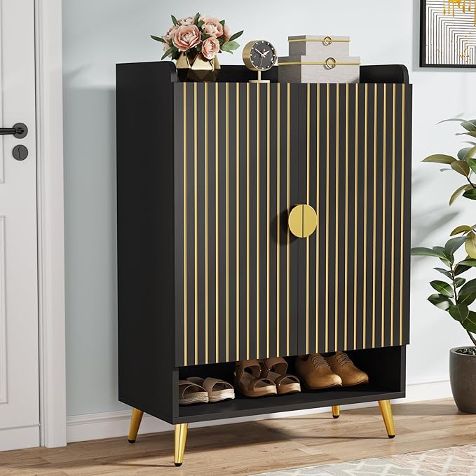 Tribesigns Shoe Cabinet with Doors, 7-Tier Shoe Storage Cabinet with Adjustable by Tribesigns