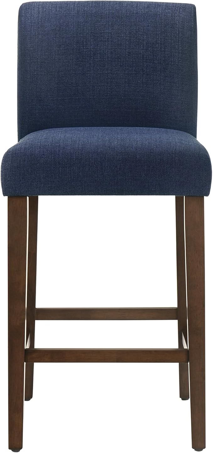 CHITA Counter Height Bar Stools Set of 2, Fabric in Midnight Blue - Image 5