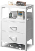 NightStand Bedside Charging Table Bedroom by Lazzanto