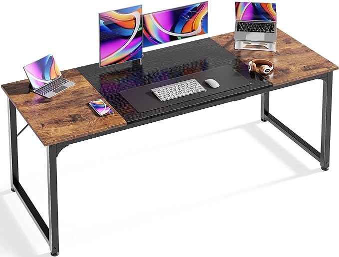 Huuger Computer Desk, 63 Inch Office Desk, Gaming Desk Writing Desk, Work Desk by Huuger