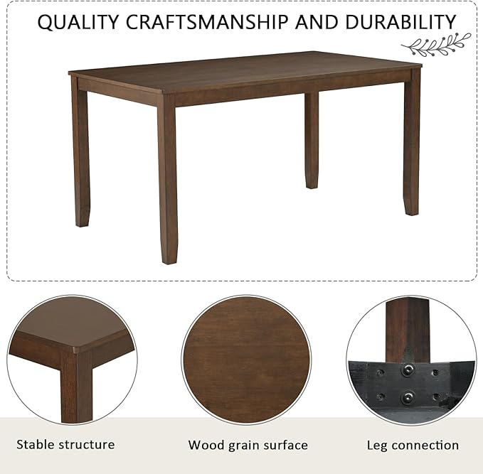 KEIKI 6-Piece Standard Height Dining Table Set - Image 4