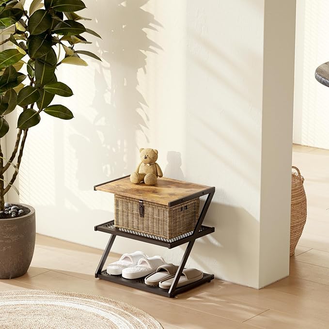 Shoe Rack, Z-Frame Wooden Shoe Shelf - Image 5