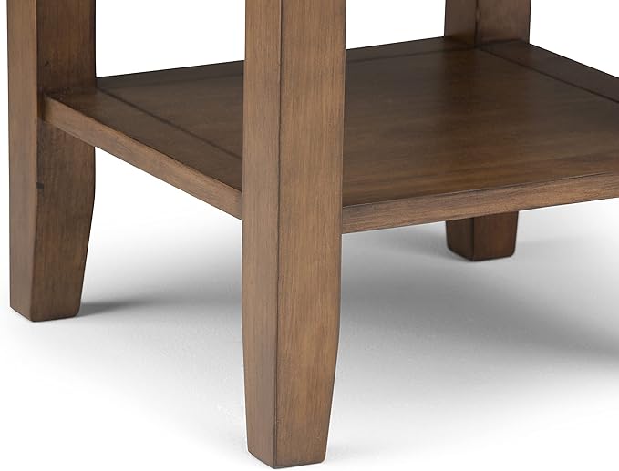 SIMPLIHOME Redmond SOLID WOOD 19 inch Wide Square Transitional End Side Table - Image 7
