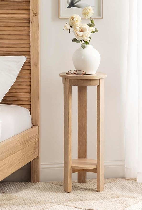 Kate and Laurel Foxford Modern Tiered Round Drink Table, Light Natural - Image 4