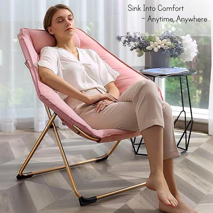 Hexagon Foldable Living Room Chair, Saucer Chair - Image 4