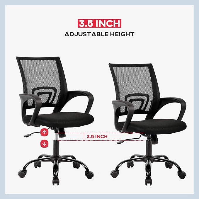 BestOffice Office Chair Ergonomic Cheap Desk Chair Mesh Computer Chair Lumbar - Image 4