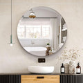 30" Frameless Round Beveled Mirror by UMZODO