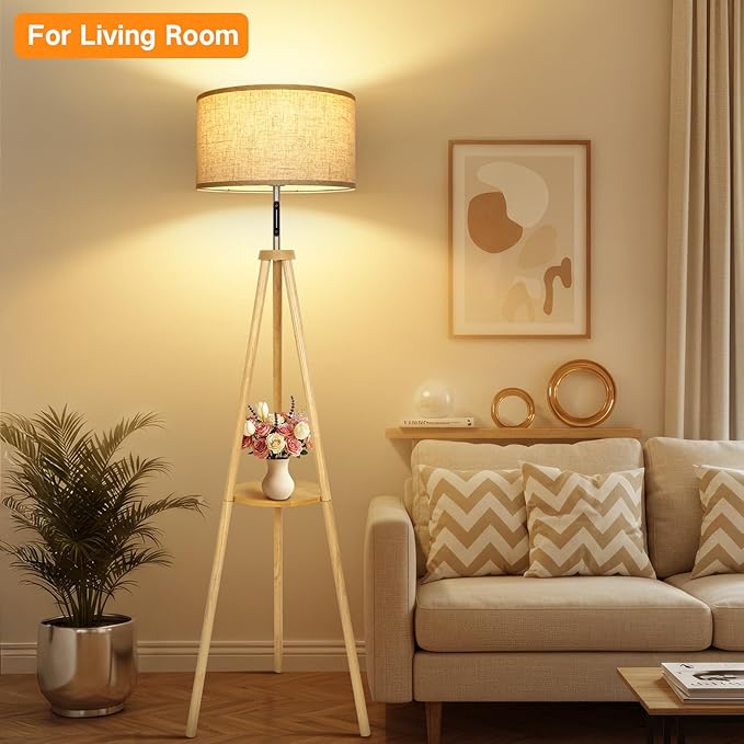 OUTON Wood Tripod Floor Lamp - Image 9