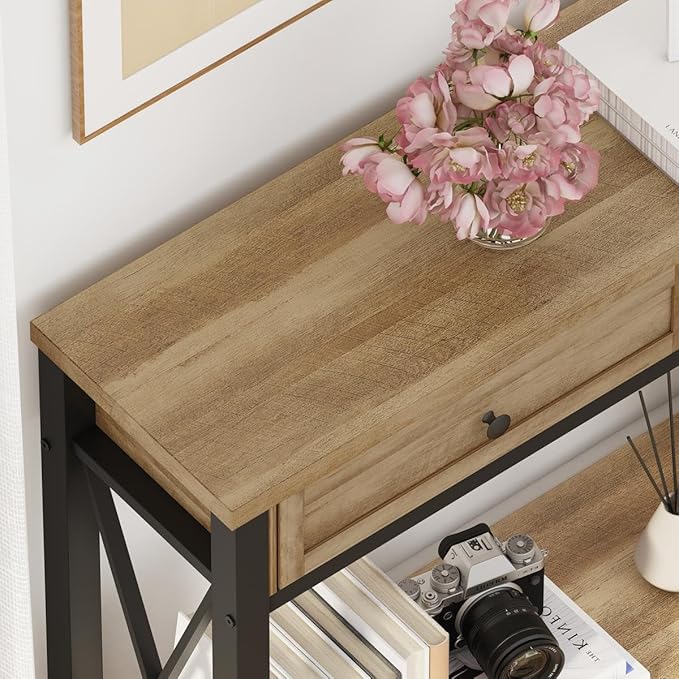 BON AUGURE Entryway Table with Drawers, Sofa Table with Storage, Couch Tables - Image 5