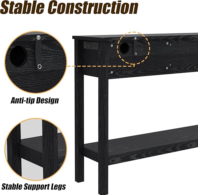 Entryway Table, Boho Console Table - Image 6