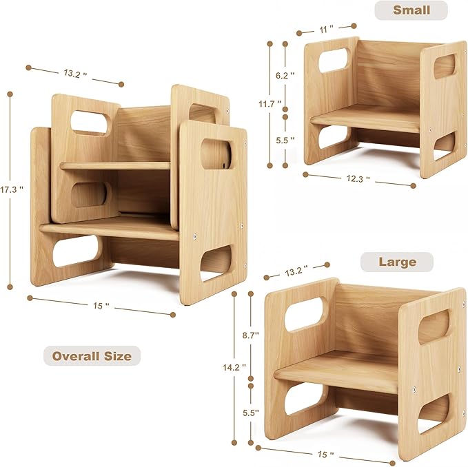 Montessori Weaning Table and Chair Set, Real Hardwood, Desk - Image 4