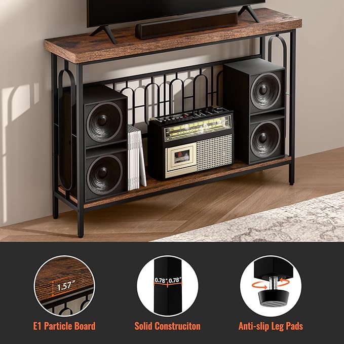 Industrial Console Table for Entryway, Rustic Console Table Behind Couch - Image 7