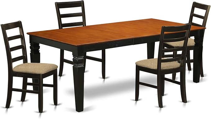 East West Furniture LGPF5-BCH-C 5 Piece Modern Dining Table Set Includes a by EastWestFurniture