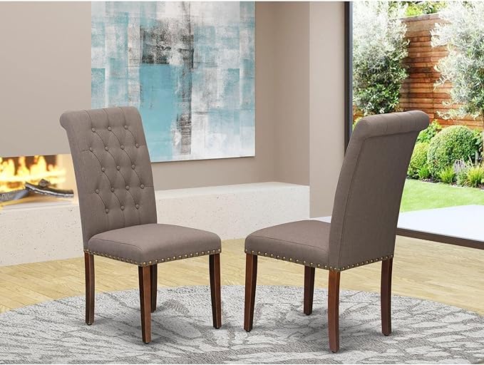 East West Furniture BRP3T18 Bremond Parson Kitchen Chairs - Image 2
