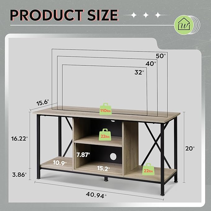 WLIVE TV Stand up to 45 Inch TV - Image 3