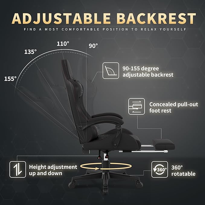 Gaming Chair, 400 lbs Adult Chair, High Back Computer Chair - Image 6