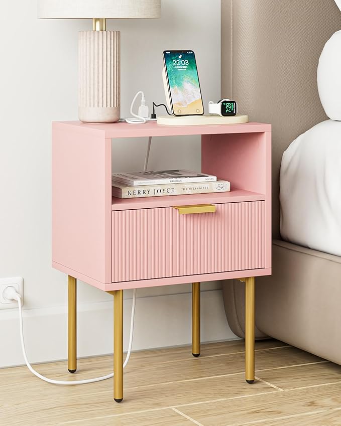 Nightstand, Morden Bedside Table by AEPOALUA