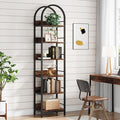 Tribesigns 6-Tier Open Bookshelf, 78.7" Tall Arched Bookcase Narrow Bookshelf by Tribesigns