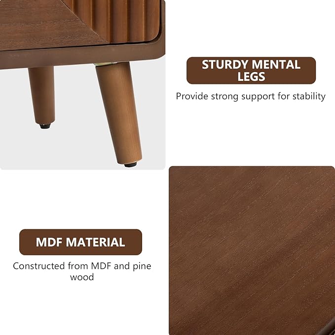 COSIEST Walnut Accent Cabinet - Image 6