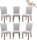 Parsons Dining Chairs Set of 6, Upholstered Nailhead Dining Room Kitchen Side by COLAMYINC