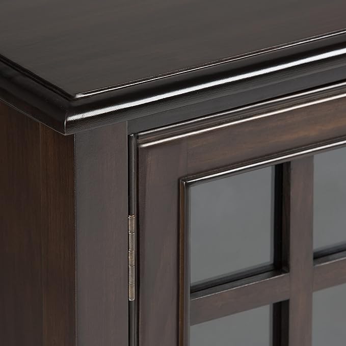 SIMPLIHOME Connaught SOLID WOOD 46 inch Wide Traditional Low Storage Cabinet in - Image 7