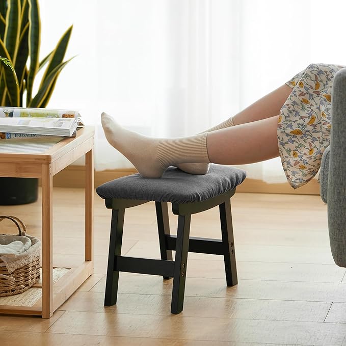Foot Stool Ottoman Foot Rest Under Desk, Small Stool - Image 4
