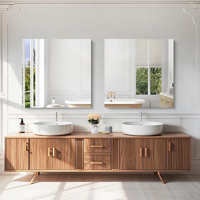 KOCUUY Frameless Mirror, Upgraded Shatterproof Unframed Design - Image 3