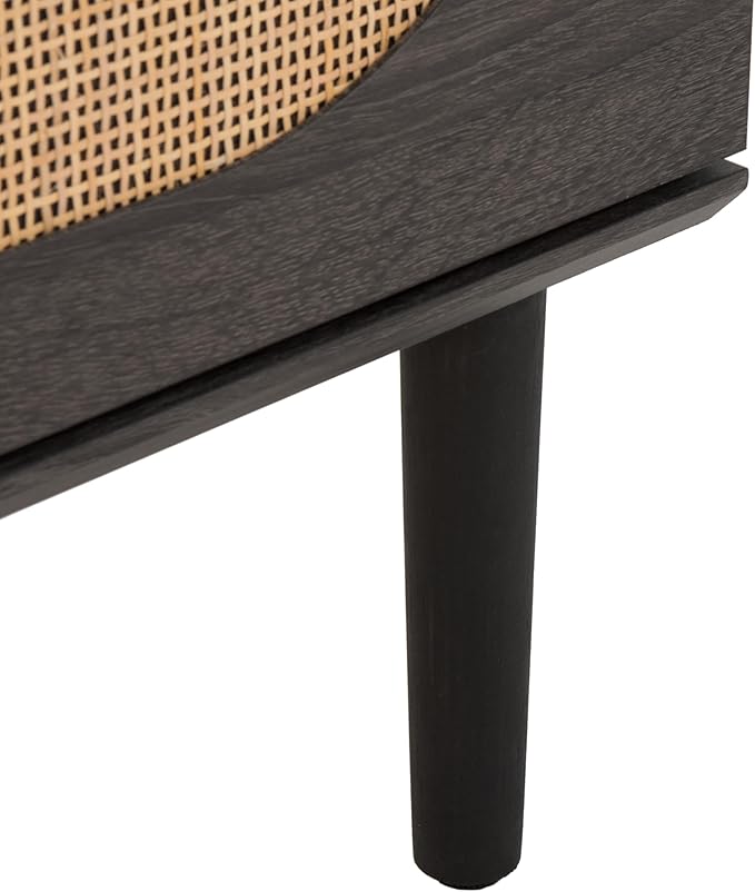SAFAVIEH Claude TV Stand for up to 65" Flatscreen – Distressed Black, 2 Sliding - Image 7