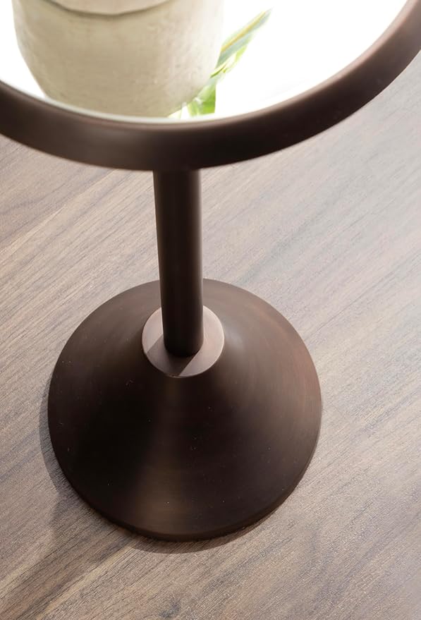 Kate and Laurel Sanzo Modern Pedestal Drink Table; 10 x 10 x 23; Antique - Image 6
