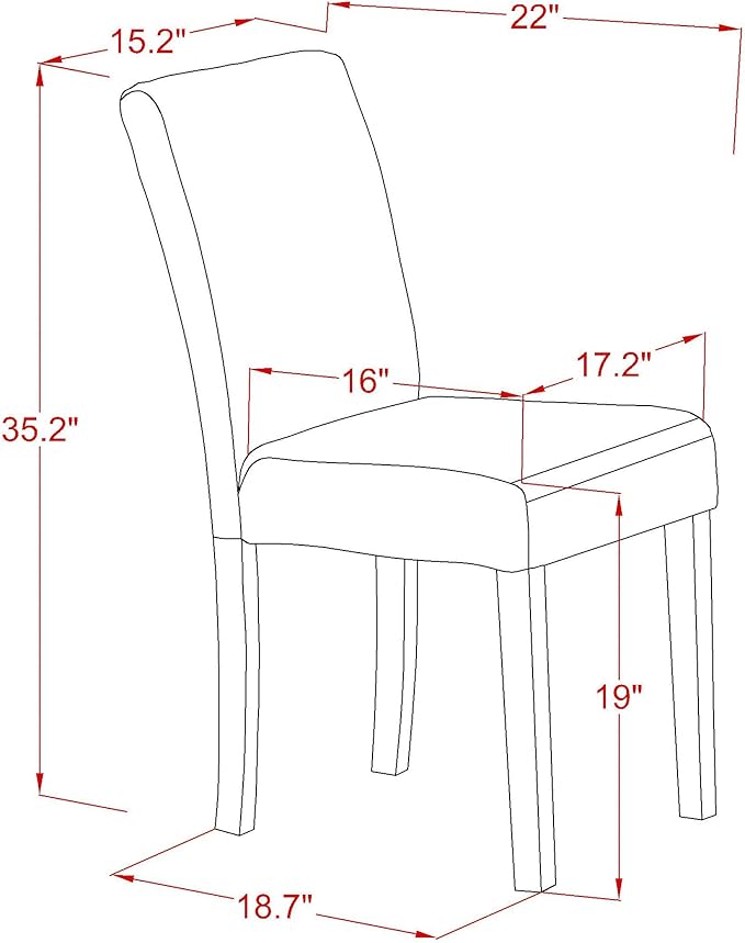 East West Furniture V697AB106-9 9 Piece Dining Room Table Set Includes a - Image 15