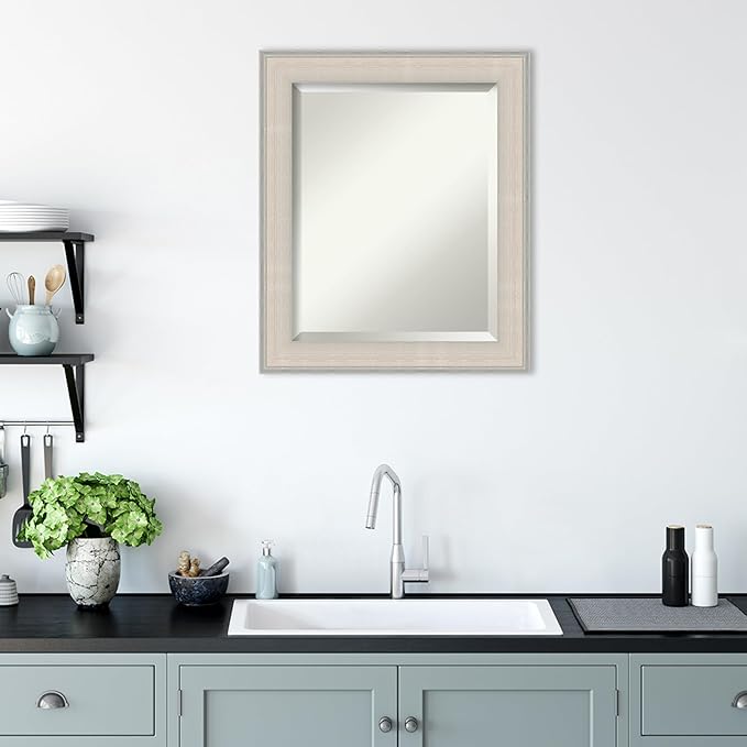 Amanti Art White Bathroom Mirror - Image 6