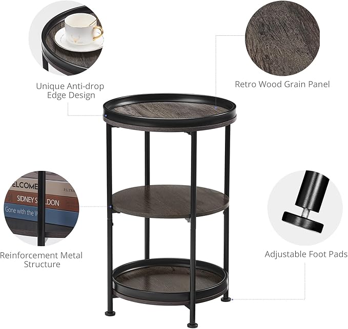 Dulcii Side Table, Round End Table - Image 4