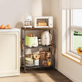 Rolling Kitchen Microwave Stand, 3-Tier Microwave Cart Table by Hencawima
