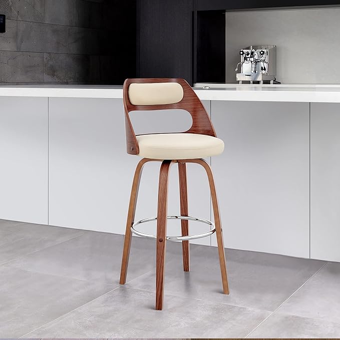 Armen Living Julius Mid Century Modern Swivel Bar Stool - Image 2